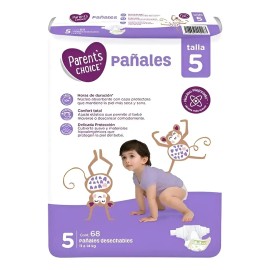 Pañales Parent's Choice Talla 5 Unisex 68 Piezas