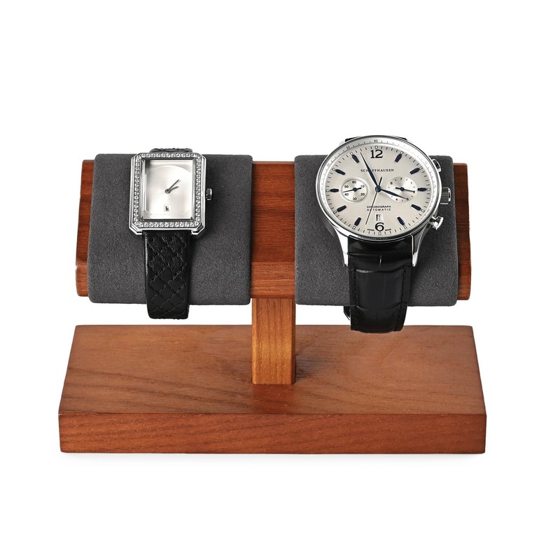 Oirlv SM21502 Wooden Watch Stand, For 2 Pieces, Display, Storage,
