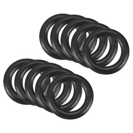 QUARKZMAN Nitrile Rubber Seal Washer 16 mm x 10 mm x 3 mm for Tap Plumber Repair Seal Connection, Black Pack of 10