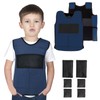 Vest for Kids Including 6 Removable Weights (Navy Blue, Small)