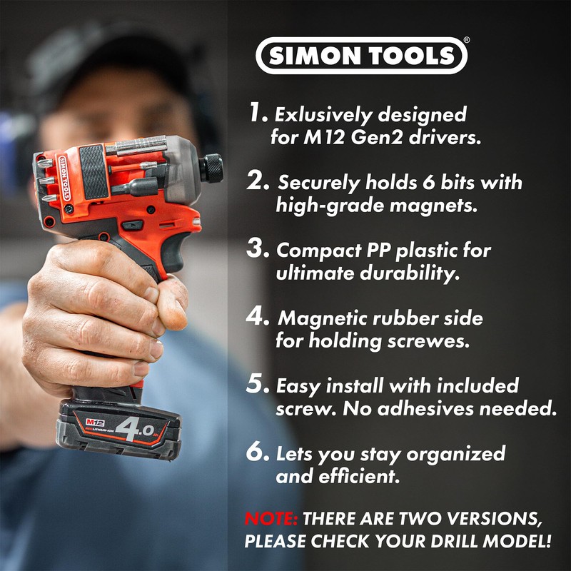 Simon Tools Magnetic Bit Holder for Milwaukee M12 Impact Driver