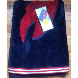 Sun Squad Blue Waves Red Lobster Beach Towel 32” x 62”