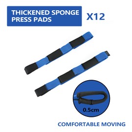 Moving Straps, 2-Person Lifting and Moving System with 12 Comfortable Thickened Sponge Pads, Lifting Straps for Moving Furniture, Appliances, Mattresses, Heavy Objects up to 800 lbs, Blue