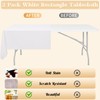 HAISIWLKJ 2 Pack 60 x 102 Inch White Rectangle Tablecloth