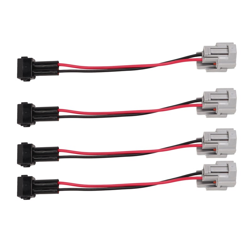 4pcs Fuel Injector Harness Adapter for DENSO Female to EV1