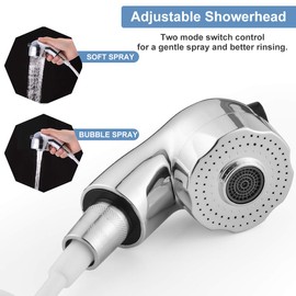 Sink Faucet Sprayer Hand Shower Sink Shower Hose Sprayer for Hair Washing,Rinser Set with Faucet Adapter, Shower Stand and Hose - for Utility Room, Bathroom, Laundry Tub