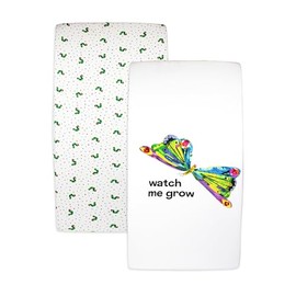 L'ovedbaby Organic Crib Sheet 2-Pack, Watch Me Grow (Box Set)