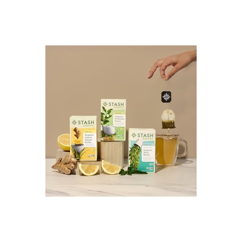 Stash Tea Organic Earl Grey Black Tea, Caffeinated, Non-GMO Project