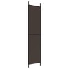 vidaXL 3-Panel Fabric Room Divider, Brown, Foldable Design, Easy Assembly,