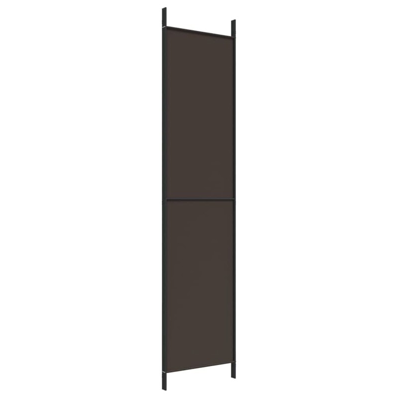 vidaXL 3-Panel Fabric Room Divider, Brown, Foldable Design, Easy Assembly,