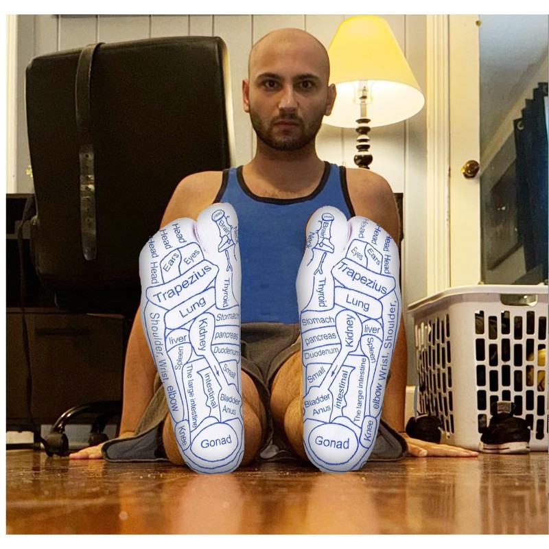 SSKHE Reflexology Socks with Massage Tool Foot Elastic Fiber Massage