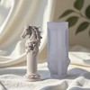 3D Horse Head Roman Column Silicone Mold for Candle Cement