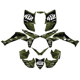 2005 TRX 450R APACHE Green Senge Graphics Kit Compatible with Honda