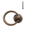 Pastlla 6 Pcs Metal Bronze Round Ring Drawer Pulls 1.38"