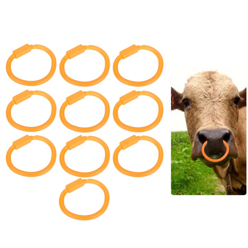 10Pcs Nylon Bull Nose Ring Accessory for Cattle Cow Farm