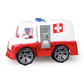 Lena 04456 TRUXX Emergency Play Figure and Stretcher, Accessories, Ambulance with Opening Doors, Toy Vehicle for Children from 2 Years