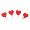 Rayher Mini Wooden Pegs with Heart, Wood, 2.5 cm, Pack