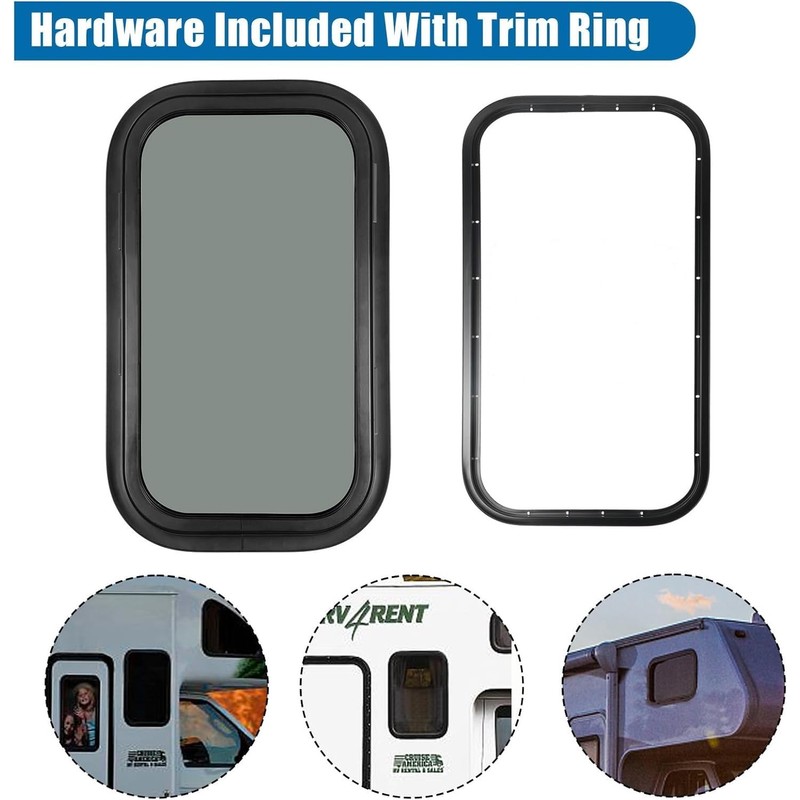 OUTPRIZE Fixed RV Window, 28" W x 16" H Tinted