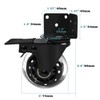 Side Mount Industrial Casters, MALLLALA 3" Heavy Duty L-Shaped Bracket