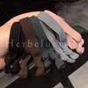 [Herbeluemily] ヘアゴム 黒 跡がつかない 髪ゴム ヘアアクセ 伸びが良い しっかりまとまる 6本セット チャコールグレー