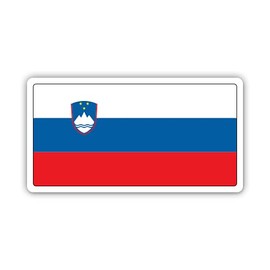 Squiddy Slovenia Flag Slovenian Country Pride - Vinyl Sticker (7" Wide)