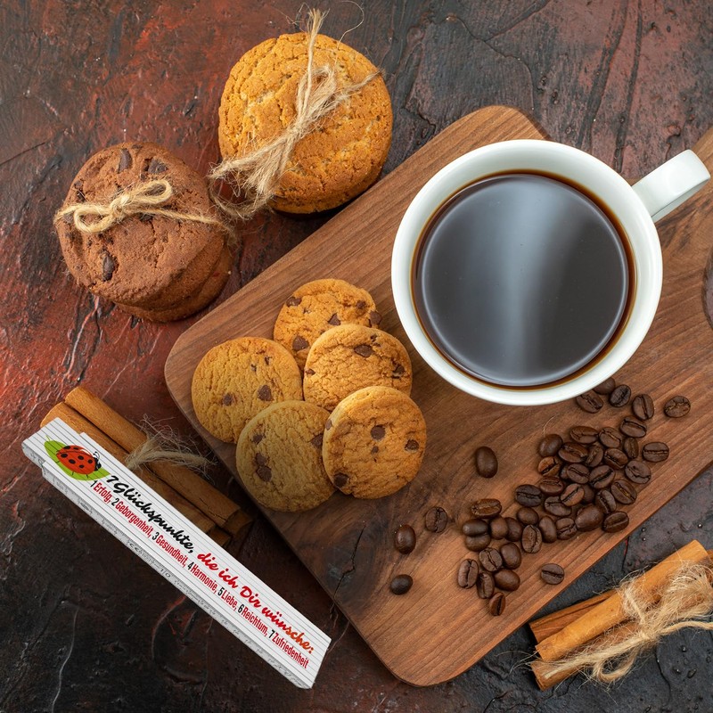 Ladybird Wooden Meter Stick with Saying Seven Lucky Points Construction