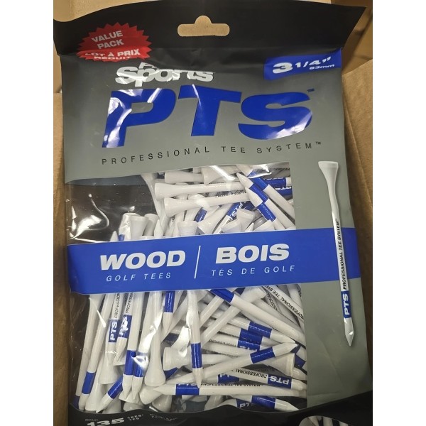 135 Count White Golf Tees - Professional System, High-Quality, Durable,