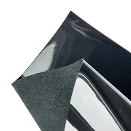 Piel de charol negro auténtico (negro, 30 x 60 cm)