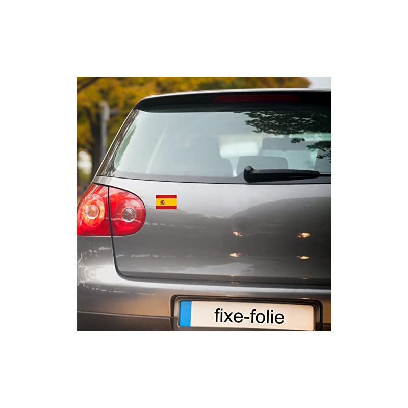 Generisch Set of 10 Flag Stickers Spain Car Sticker
