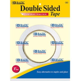 Bazic 1 inch x 20 Yard (720 inches) Double Sided Tape, Box Pack of 12