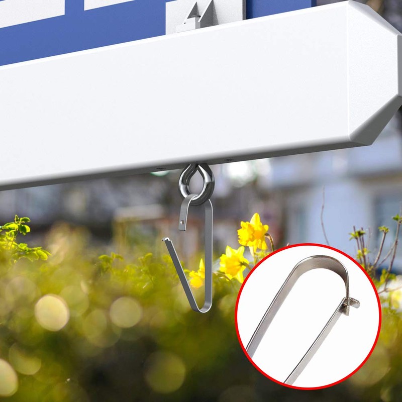 Qikdesign Real Estate Sign Clips, Sign Rider Clips for Hanging