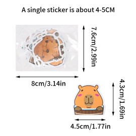 Rundago 50 PCS Capybara Sticker, Hedgehog Sticker, Dragon Sticker for Kids for DIY Scrapbook, Laptop, Planner, Journal, Suitcase, Notebooks (Hedgehog)