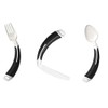 Curved Cutlery - Adult Eating Aid - Full Set of Light Weight Angled Cutlery (Right Hand, Black)