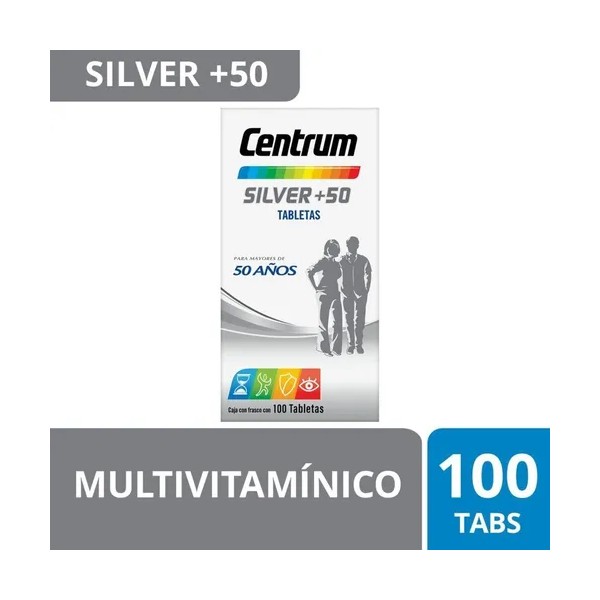 Multivitamínico Centrum Silver +50 Adultos con Vitamina B Vitamina C