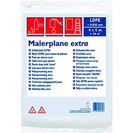 20M Abdeckfolie, Abdeckplane - 4X5M Transparent 30 (My) 4M X 5M - Plane, Folie