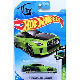 Hot Wheels 2019 Speed Blur T Fox '17 Nissan GT-R (R35) Guaczilla 61/250, Green