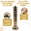 Snadi Incense Burner (Incense Burner) Om Symbol in Gold Brass