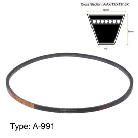 sourcing map 2 x A-991 V-belt drive belt, 991 mm, inner circumference rubber for power transmission