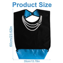 MWUMRCM Adult Bib, Bib for Adults, Waterproof Bib for Eating with Crumb Catcher, Washable, Reusable, Clothing Protector for Older Women