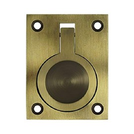 Deltana FRP25U5 2 1/2-Inch x 1 7/8-Inch Solid Brass Flush Ring Pull