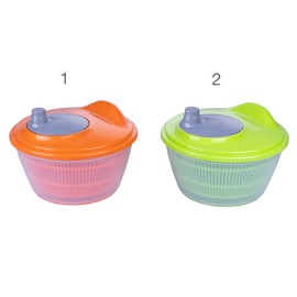 Galileo Casa 5911117 Salad Spinner with Hand Crank, Removable Basket, Diameter 24 cm, 4 Litres, Plastic, Assorted