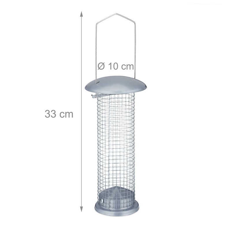 Relaxdays Bird Feeder Set of 2 for Peanuts, Mealworms, for