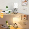 GGOYING Set of 2 Table Lamp, Modern Bedside Lamp with
