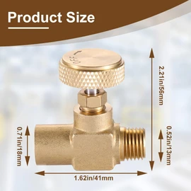 Yetaha 2PCS 1/4" Female NPT X 1/4" Male NPT Needle Valve Heavy Duty Brass High Pressure Propane LPG Gas Flow Control Needle Valve Premium Replacement Hardware Instrument Wheel Handle Connection Golden