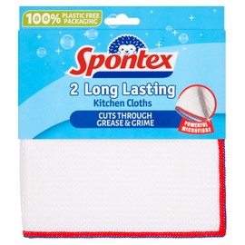 Spontex Long Lasting 2 Kitchen Cloths