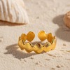 HUASAI Gold Seashell Starfish Shell Ring Dainty Beachy Statement Rings