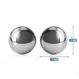 1.5-inch Baoding Balls with Chime: Stainless Steel Baoding Balls, Hand Massage, Meditation Balls — Suitable for Home/Office Exercise, Stress Relief, Anxiety Reduction, and as Holiday Gifts