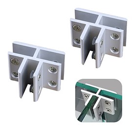 2 Pack Aerometal Glass Connector, Glass to Glass Clamp, Suitable for 7-10mm Thick Glass, 3 Way, T Type