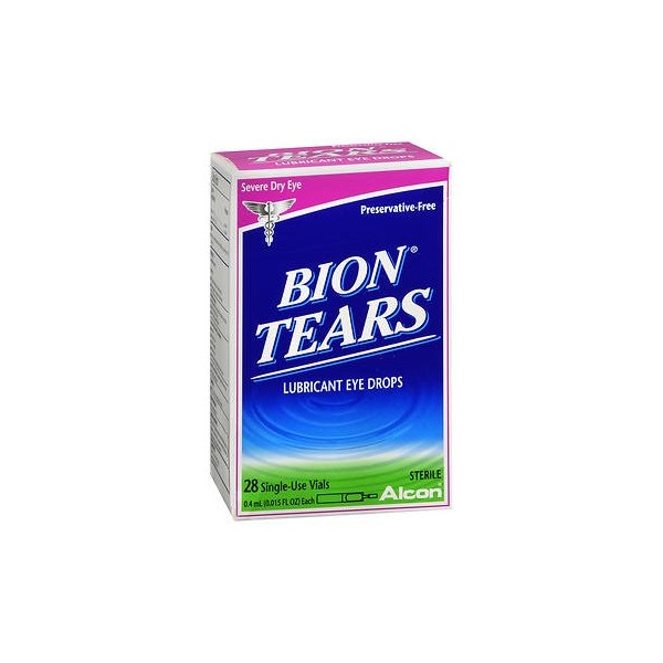 Bion Tears Lubricant Eye Drops Single Use Vials - 28 ct, Pack of 5