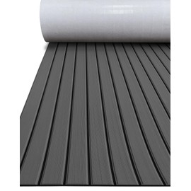 Hjdeck Boat Flooring 94.5"x16.1" EVA Foam Boat Decking Self-Adhesive Boat Foam Flooring Faux Teak Marine Flooring for Boat Yacht Motorboat Kayak RV Swimming Pool Cooler Tops Golf Cart